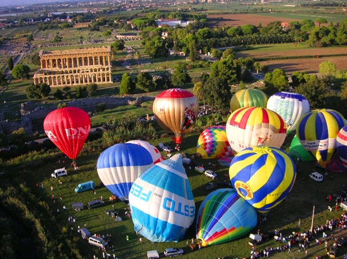 Салерно фестиваль воздушных шаров c высоты
